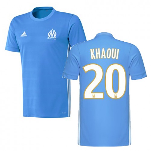 Olympique de Marseille Fodboldtrøjer SAIF EDDINE KHAOUI Udebanesæt 2017/18 Kort ærmer Olympique de Marseille Fodboldtrøjer SAIF EDDINE KHAOUI Udebanesæt 2017/18 Kort ærmer