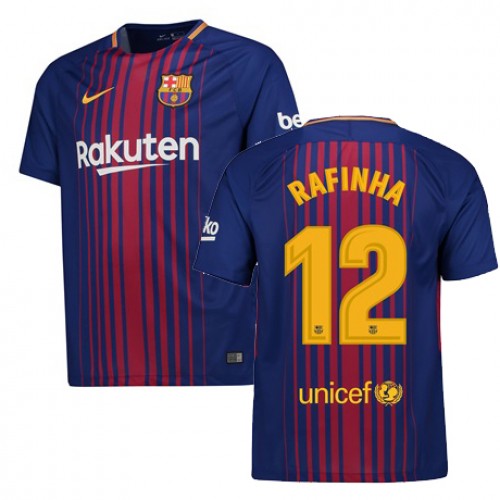 FC Barcelona Fodboldtrøjer RAFINHA Hjemmebanesæt 2017/18 Kort ærmer FC Barcelona Fodboldtrøjer RAFINHA Hjemmebanesæt 2017/18 Kort ærmer