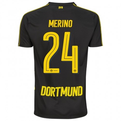 Borussia Dortmund Fodboldtrøjer MERINO Udebanesæt 2017/18 Kort ærmer Borussia Dortmund Fodboldtrøjer MERINO Udebanesæt 2017/18 Kort ærmer
