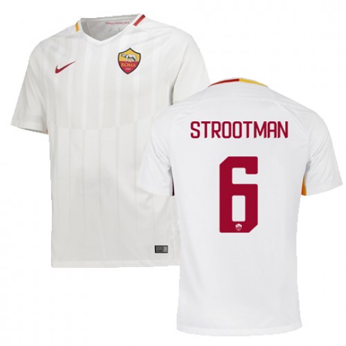 A.S. Roma Fodboldtrøjer STROOTMAN Udebanesæt 2017/18 Kort ærmer A.S. Roma Fodboldtrøjer STROOTMAN Udebanesæt 2017/18 Kort ærmer