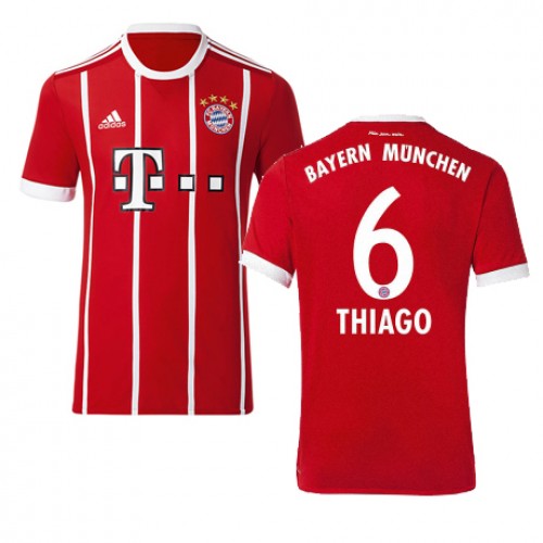 FC Bayern München Fodboldtrøjer THIAGO Hjemmebanesæt 2017/18 Kort ærmer FC Bayern München Fodboldtrøjer THIAGO Hjemmebanesæt 2017/18 Kort ærmer