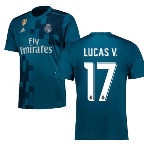 Real Madrid Fodboldtrøjer LUCAS V 3. sæt 2017/18 Kort ærmer Real Madrid Fodboldtrøjer LUCAS V 3. sæt 2017/18 Kort ærmer