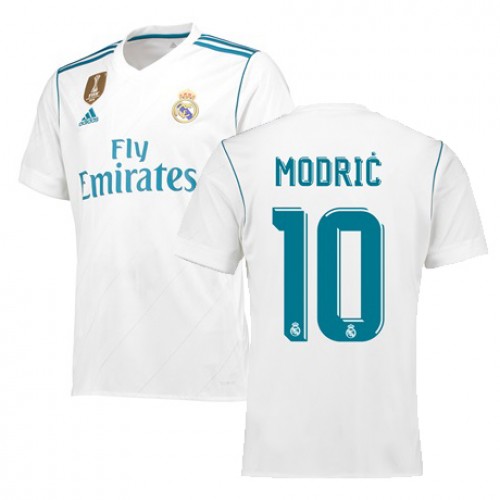 Real Madrid Fodboldtrøjer MODRIC Hjemmebanesæt 2017/18 Kort ærmer Real Madrid Fodboldtrøjer MODRIC Hjemmebanesæt 2017/18 Kort ærmer