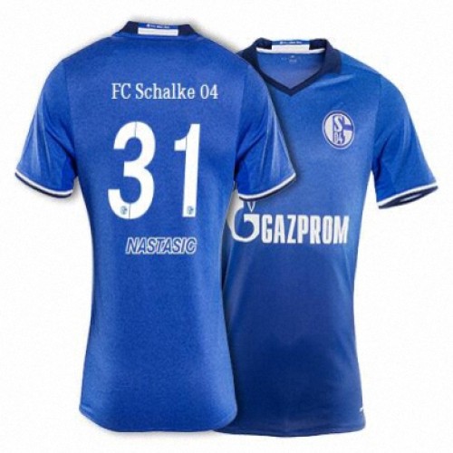 FC Schalke 04 Fodboldtrøjer NASTASIC Hjemmebanesæt 2017/18 Kort ærmer FC Schalke 04 Fodboldtrøjer NASTASIC Hjemmebanesæt 2017/18 Kort ærmer