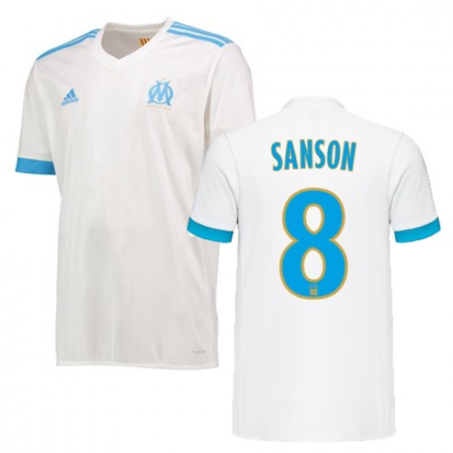 Olympique de Marseille Fodboldtrøjer Morgan Sanson Hjemmebanesæt 2017/18 Kort ærmer Olympique de Marseille Fodboldtrøjer Morgan Sanson Hjemmebanesæt 2017/18 Kort ærmer