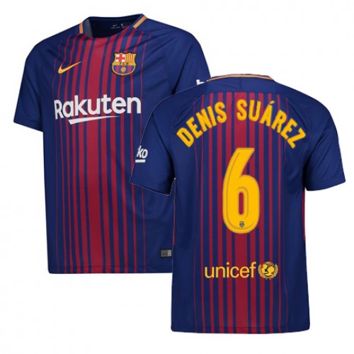 FC Barcelona Fodboldtrøjer Denis Suarez Hjemmebanesæt 2017/18 Kort ærmer FC Barcelona Fodboldtrøjer Denis Suarez Hjemmebanesæt 2017/18 Kort ærmer