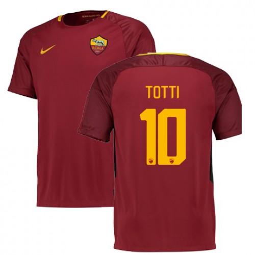 A.S. Roma Fodboldtrøjer TOTTI Hjemmebanesæt 2017/18 Kort ærmer A.S. Roma Fodboldtrøjer TOTTI Hjemmebanesæt 2017/18 Kort ærmer