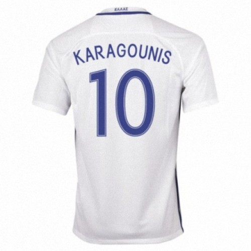 Grækenland Fodboldtrøjer GIORGOS KARAGOUNIS Hjemmebanesæt 2016/17 Kort ærmer Grækenland Fodboldtrøjer GIORGOS KARAGOUNIS Hjemmebanesæt 2016/17 Kort ærmer