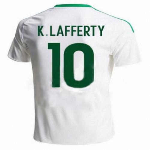 Nordirland Fodboldtrøjer KYLE LAFFERTY Udebanesæt 2016/17 Kort ærmer Nordirland Fodboldtrøjer KYLE LAFFERTY Udebanesæt 2016/17 Kort ærmer