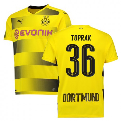 Borussia Dortmund Fodboldtrøjer TOPRAK Hjemmebanesæt 2017/18 Kort ærmer Borussia Dortmund Fodboldtrøjer TOPRAK Hjemmebanesæt 2017/18 Kort ærmer