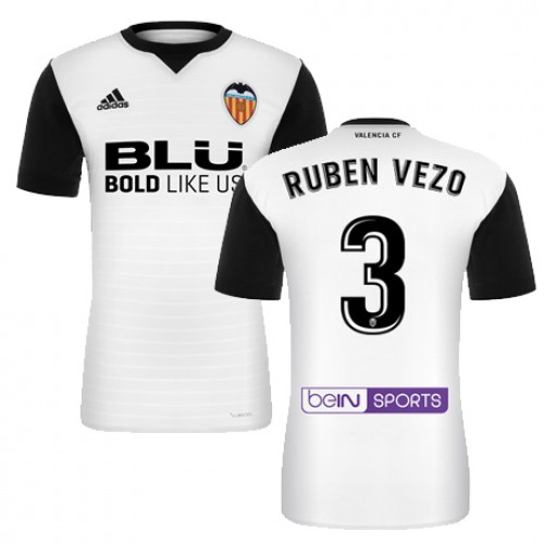 Valencia CF Fodboldtrøjer RUBEN VEZO Hjemmebanesæt 2017/18 Kort ærmer Valencia CF Fodboldtrøjer RUBEN VEZO Hjemmebanesæt 2017/18 Kort ærmer