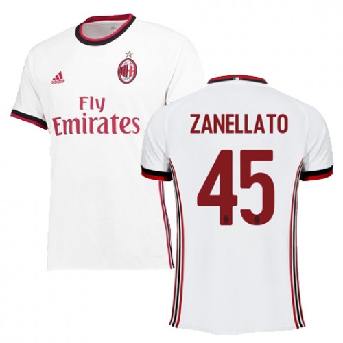 A.C. Milan Fodboldtrøjer ZANELLATO Udebanesæt 2017/18 Kort ærmer A.C. Milan Fodboldtrøjer ZANELLATO Udebanesæt 2017/18 Kort ærmer