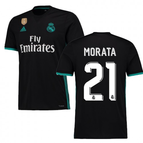 Real Madrid Fodboldtrøjer MORATA Udebanesæt 2017/18 Kort ærmer Real Madrid Fodboldtrøjer MORATA Udebanesæt 2017/18 Kort ærmer