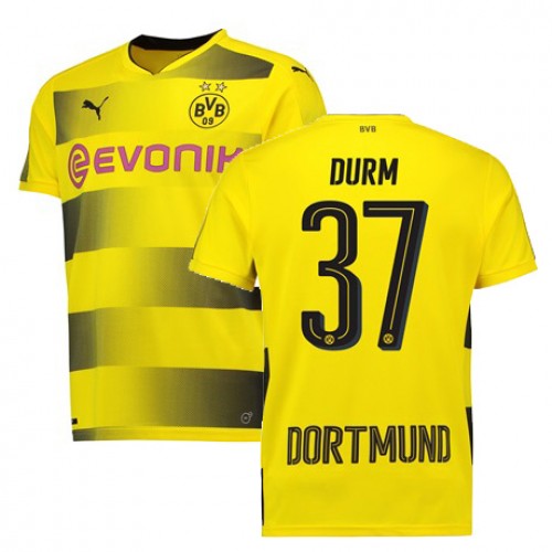 Borussia Dortmund Fodboldtrøjer DURM Hjemmebanesæt 2017/18 Kort ærmer Borussia Dortmund Fodboldtrøjer DURM Hjemmebanesæt 2017/18 Kort ærmer