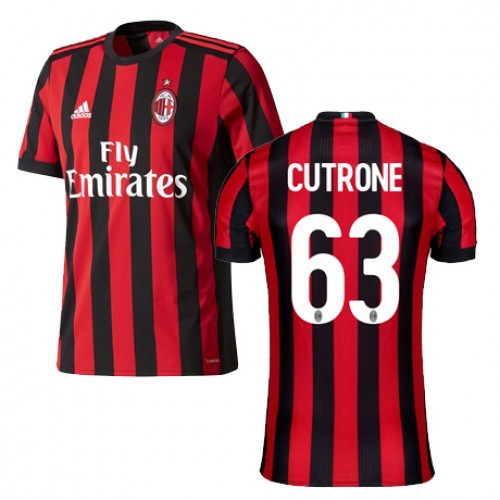 A.C. Milan Fodboldtrøjer CUTRONE Hjemmebanesæt 2017/18 Kort ærmer A.C. Milan Fodboldtrøjer CUTRONE Hjemmebanesæt 2017/18 Kort ærmer