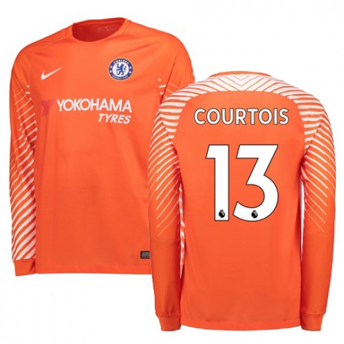 Chelsea Fodboldtrøjer COURTOIS Hjemmebanesæt 2017/18 Kort ærmer Chelsea Fodboldtrøjer COURTOIS Hjemmebanesæt 2017/18 Kort ærmer