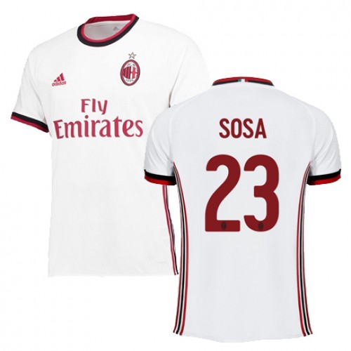 A.C. Milan Fodboldtrøjer SOSA Udebanesæt 2017/18 Kort ærmer A.C. Milan Fodboldtrøjer SOSA Udebanesæt 2017/18 Kort ærmer
