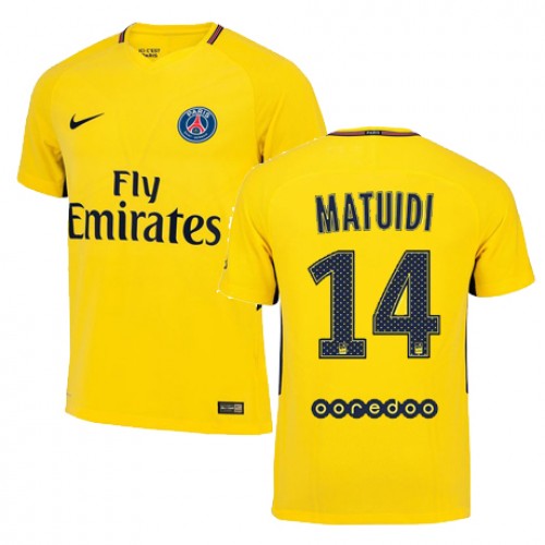 Paris Saint-Germain Fodboldtrøjer BLAISE MATUIDI Udebanesæt 2017/18 Kort ærmer Paris Saint-Germain Fodboldtrøjer BLAISE MATUIDI Udebanesæt 2017/18 Kort ærmer