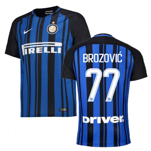 Internazionale Milano Fodboldtrøjer BROZOVIC Hjemmebanesæt 2017/18 Kort ærmer Internazionale Milano Fodboldtrøjer BROZOVIC Hjemmebanesæt 2017/18 Kort ærmer