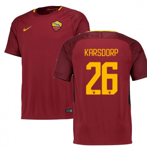 A.S. Roma Fodboldtrøjer KARSDORP Hjemmebanesæt 2017/18 Kort ærmer A.S. Roma Fodboldtrøjer KARSDORP Hjemmebanesæt 2017/18 Kort ærmer