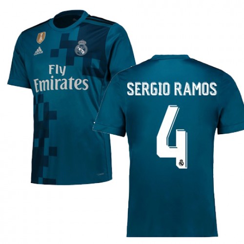 Real Madrid Fodboldtrøjer SERGIO RAMOS 3. sæt 2017/18 Kort ærmer Real Madrid Fodboldtrøjer SERGIO RAMOS 3. sæt 2017/18 Kort ærmer