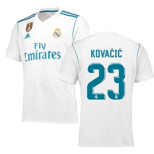 Real Madrid Fodboldtrøjer KOVACIC Hjemmebanesæt 2017/18 Kort ærmer Real Madrid Fodboldtrøjer KOVACIC Hjemmebanesæt 2017/18 Kort ærmer