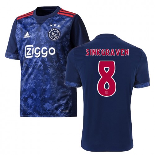 AFC Ajax Fodboldtrøjer DALEY SINKGRAVEN Udebanesæt 2017/18 Kort ærmer AFC Ajax Fodboldtrøjer DALEY SINKGRAVEN Udebanesæt 2017/18 Kort ærmer