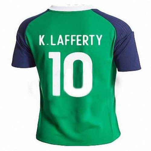 Nordirland Fodboldtrøjer KYLE LAFFERTY Hjemmebanesæt 2016/17 Kort ærmer Nordirland Fodboldtrøjer KYLE LAFFERTY Hjemmebanesæt 2016/17 Kort ærmer