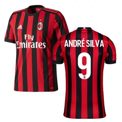 A.C. Milan Fodboldtrøjer ANDR SILVA Hjemmebanesæt 2017/18 Kort ærmer A.C. Milan Fodboldtrøjer ANDR SILVA Hjemmebanesæt 2017/18 Kort ærmer