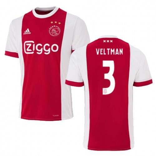 AFC Ajax Fodboldtrøjer JOEL VELTMAN Hjemmebanesæt 2017/18 Kort ærmer AFC Ajax Fodboldtrøjer JOEL VELTMAN Hjemmebanesæt 2017/18 Kort ærmer