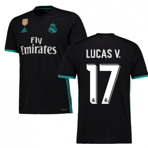 Real Madrid Fodboldtrøjer LUCAS V Udebanesæt 2017/18 Kort ærmer Real Madrid Fodboldtrøjer LUCAS V Udebanesæt 2017/18 Kort ærmer