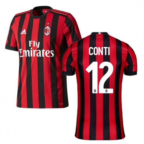 A.C. Milan Fodboldtrøjer CONTI Hjemmebanesæt 2017/18 Kort ærmer A.C. Milan Fodboldtrøjer CONTI Hjemmebanesæt 2017/18 Kort ærmer