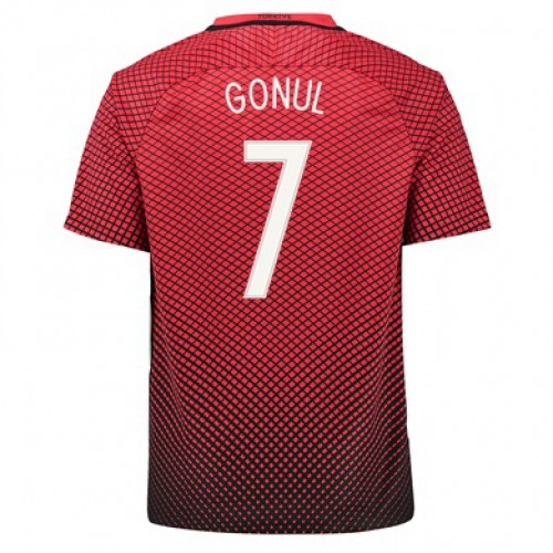 Tyrkiet Fodboldtrøjer GOKHAN GONOL Hjemmebanesæt Euro 2016 Kort ærmer Tyrkiet Fodboldtrøjer GOKHAN GONOL Hjemmebanesæt Euro 2016 Kort ærmer