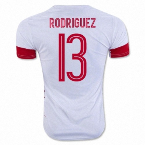 Schweiz Fodboldtrøjer RICARDO RODRIGUEZ Udebanesæt Euro 2016 Kort ærmer Schweiz Fodboldtrøjer RICARDO RODRIGUEZ Udebanesæt Euro 2016 Kort ærmer