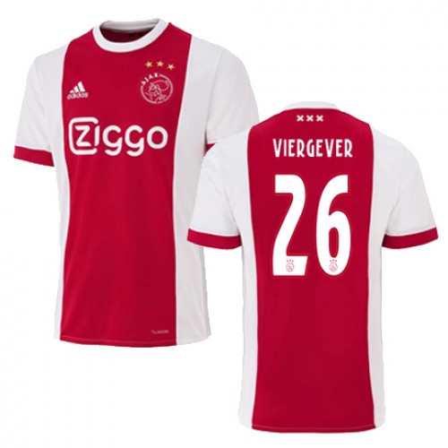 AFC Ajax Fodboldtrøjer NICK VIERGEVER Hjemmebanesæt 2017/18 Kort ærmer AFC Ajax Fodboldtrøjer NICK VIERGEVER Hjemmebanesæt 2017/18 Kort ærmer