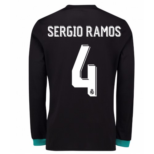 Real Madrid Fodboldtrøjer Sergio Ramos 4 Udebanesæt 2017/18 Langærmet Real Madrid Fodboldtrøjer Sergio Ramos 4 Udebanesæt 2017/18 Langærmet