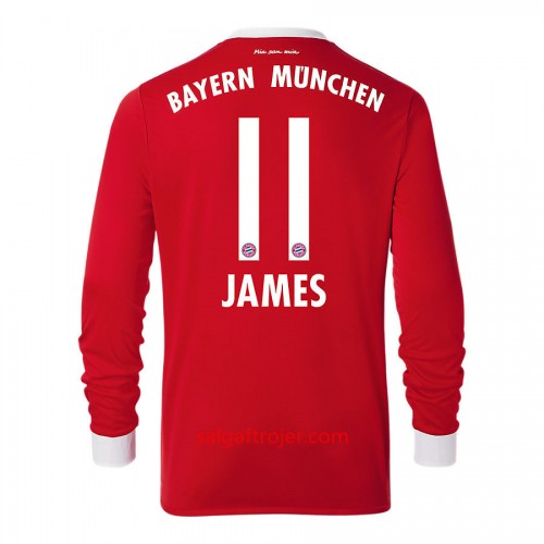 FC Bayern München Fodboldtrøjer James Rodriguez 11 Hjemmebanesæt 2017/18 Langærmet FC Bayern München Fodboldtrøjer James Rodriguez 11 Hjemmebanesæt 2017/18 Langærmet