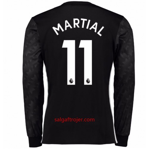 Manchester United Fodboldtrøjer Anthony Martial 11 Udebanesæt 2017/18 Langærmet Manchester United Fodboldtrøjer Anthony Martial 11 Udebanesæt 2017/18 Langærmet