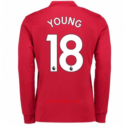 Manchester United Fodboldtrøjer Ashley Young 18 Hjemmebanesæt 2017/18 Langærmet Manchester United Fodboldtrøjer Ashley Young 18 Hjemmebanesæt 2017/18 Langærmet