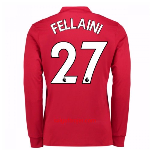 Manchester United Fodboldtrøjer Marouane Fellaini 27 Hjemmebanesæt 2017/18 Langærmet Manchester United Fodboldtrøjer Marouane Fellaini 27 Hjemmebanesæt 2017/18 Langærmet