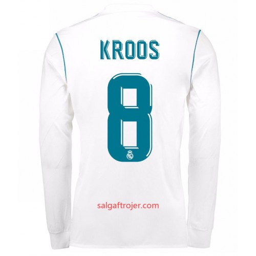 Real Madrid Fodboldtrøjer Toni Kroos 8 Hjemmebanesæt 2017/18 Langærmet Real Madrid Fodboldtrøjer Toni Kroos 8 Hjemmebanesæt 2017/18 Langærmet