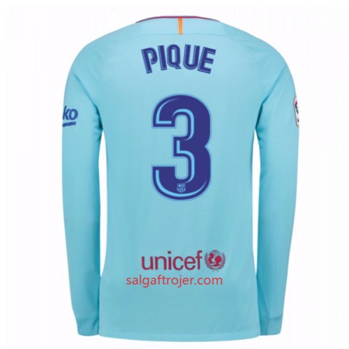 FC Barcelona Fodboldtrøjer Gerard Pique 3 Udebanesæt 2017/18 Langærmet FC Barcelona Fodboldtrøjer Gerard Pique 3 Udebanesæt 2017/18 Langærmet