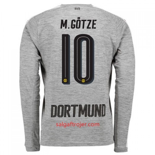 Borussia Dortmund Fodboldtrøjer Mario Gotze 10 3. sæt 2017/18 Langærmet Borussia Dortmund Fodboldtrøjer Mario Gotze 10 3. sæt 2017/18 Langærmet