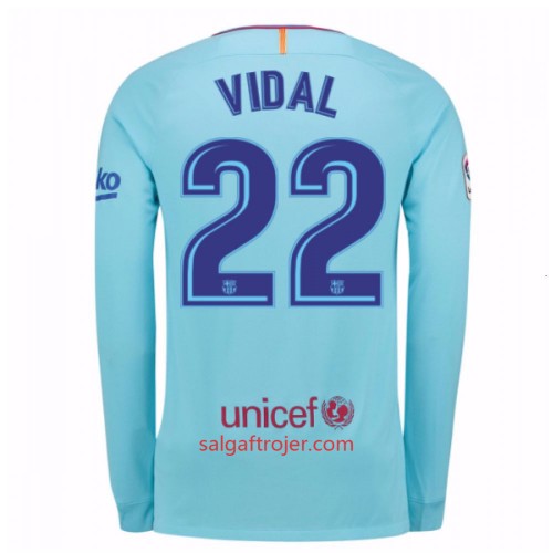 FC Barcelona Fodboldtrøjer Aleix Vidal 22 Udebanesæt 2017/18 Langærmet FC Barcelona Fodboldtrøjer Aleix Vidal 22 Udebanesæt 2017/18 Langærmet