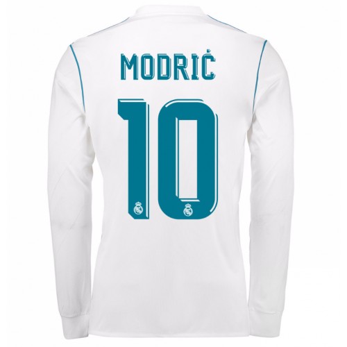 Real Madrid Fodboldtrøjer Luka Modric 10 Hjemmebanesæt 2017/18 Langærmet Real Madrid Fodboldtrøjer Luka Modric 10 Hjemmebanesæt 2017/18 Langærmet