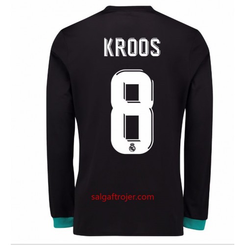 Real Madrid Fodboldtrøjer Toni Kroos 8 Udebanesæt 2017/18 Langærmet Real Madrid Fodboldtrøjer Toni Kroos 8 Udebanesæt 2017/18 Langærmet