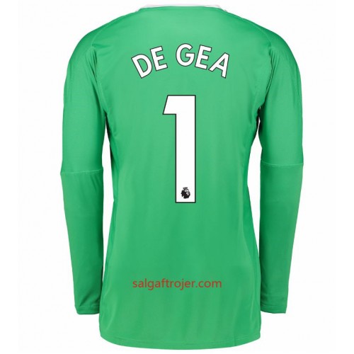 Manchester United Fodboldtrøjer Målmand David de Gea 1 Udebanesæt 2017/18 Langærmet Manchester United Fodboldtrøjer Målmand David de Gea 1 Udebanesæt 2017/18 Langærmet