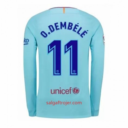 FC Barcelona Fodboldtrøjer Ousmane Dembele 11 Udebanesæt 2017/18 Langærmet FC Barcelona Fodboldtrøjer Ousmane Dembele 11 Udebanesæt 2017/18 Langærmet