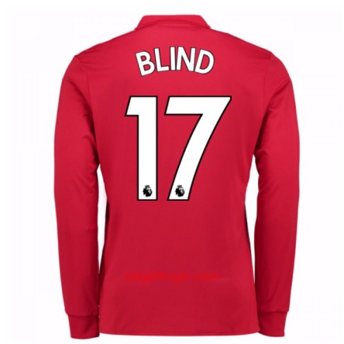 Manchester United Fodboldtrøjer Daley Blind 17 Hjemmebanesæt 2017/18 Langærmet Manchester United Fodboldtrøjer Daley Blind 17 Hjemmebanesæt 2017/18 Langærmet