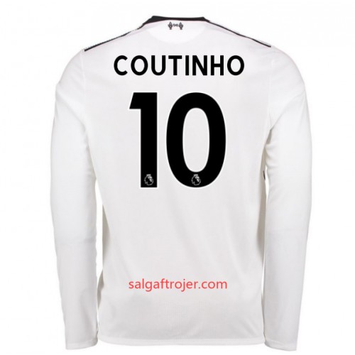 Liverpool Fodboldtrøjer Mario Philippe Coutinho 10 Udebanesæt 2017/18 Langærmet Liverpool Fodboldtrøjer Mario Philippe Coutinho 10 Udebanesæt 2017/18 Langærmet